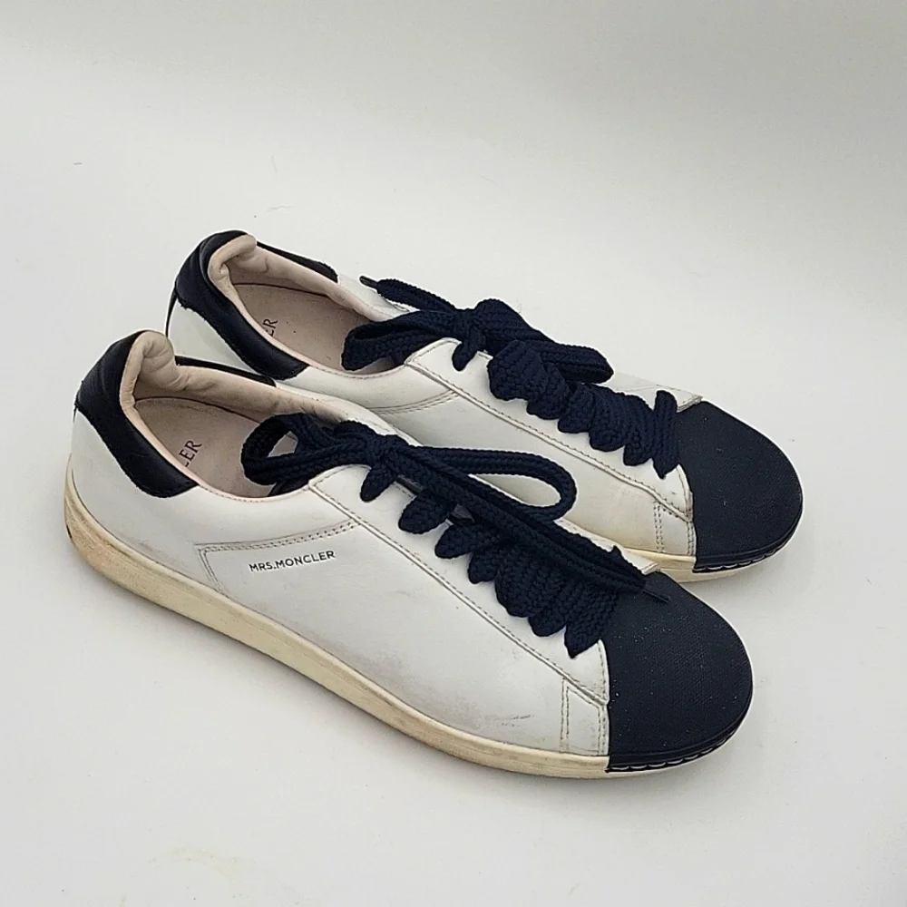 Moncler Angeline Leather/Canvas Sneakers size 38 - Picture 7 of 7